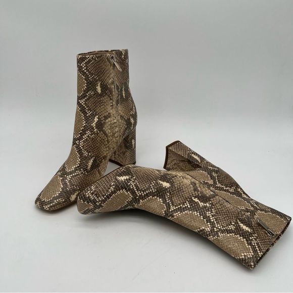 New! SAM EDELMAN Women’s Codie Snakeskin-Embossed Ankle Boots Size 9 - Picture 5 of 14